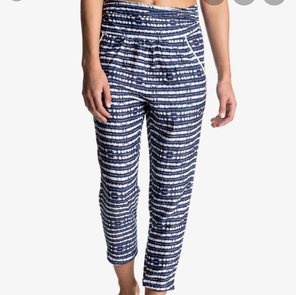 Roxy Ultraviolet Printed Blue Beach Pants size S